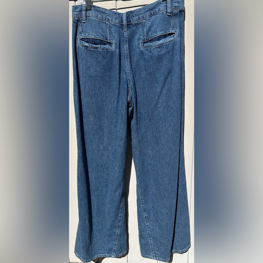 FREE PEOPLE We The Free Sheridan Baggy Flare Wide Leg High Rise Jeans Size 28x32 - Picture 5 of 9